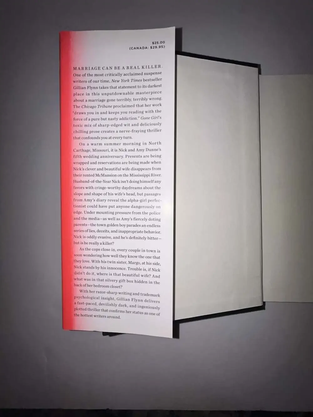 Gone Girl: A Novel by Gillian Flynn (2012, Hardcover)